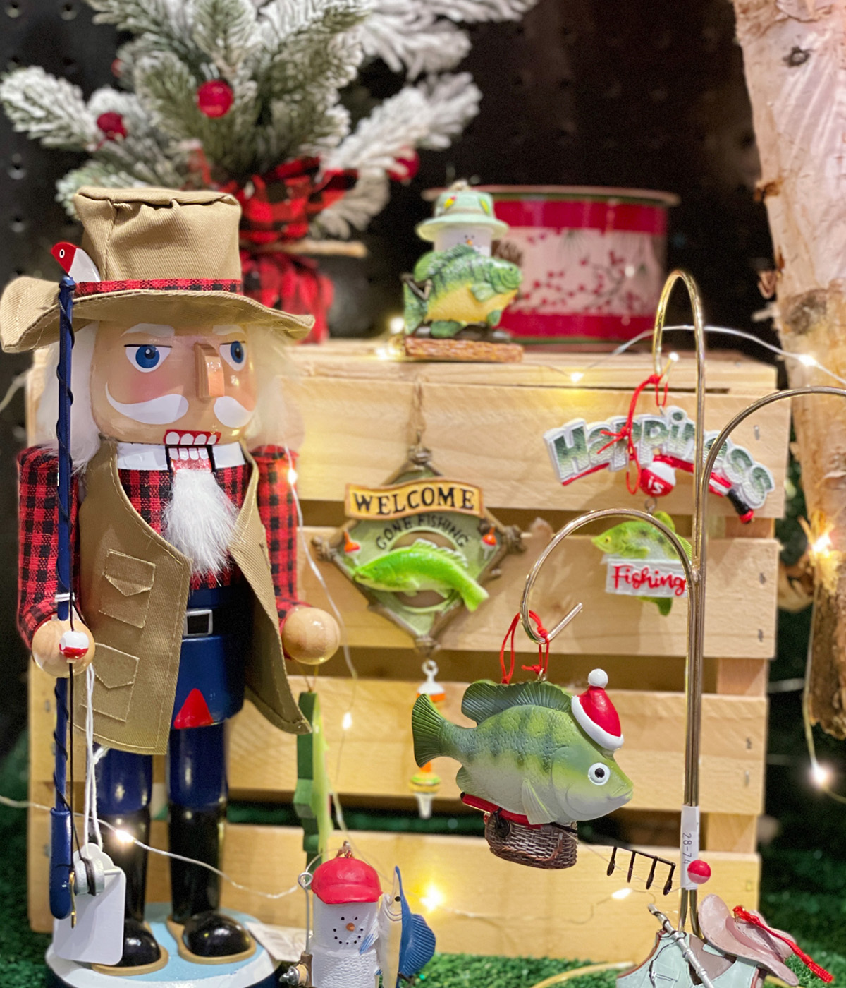 For all of the fishing enthusiasts, we have a variety of fishing ornaments for your Christmas tree!